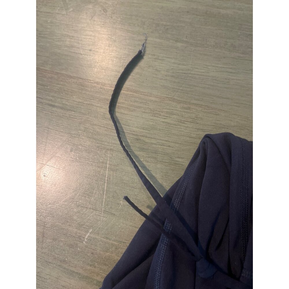 Athleta Black Ankle-Length Leggings With Orange & Gray Side Stripes Drawstring W - Picture 8 of 8